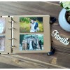 Деревянный свадебный фотоальбом с гравировкой
